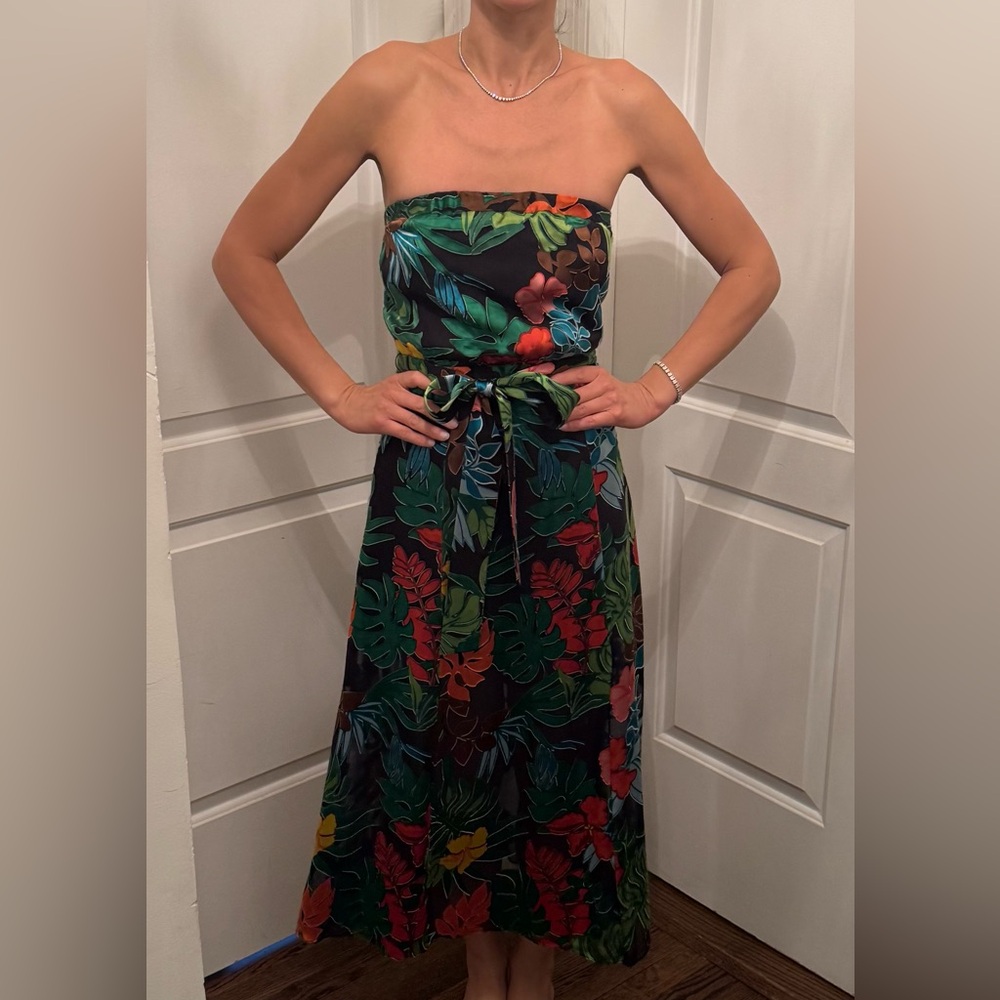 Floral Strapless Maxi Dress